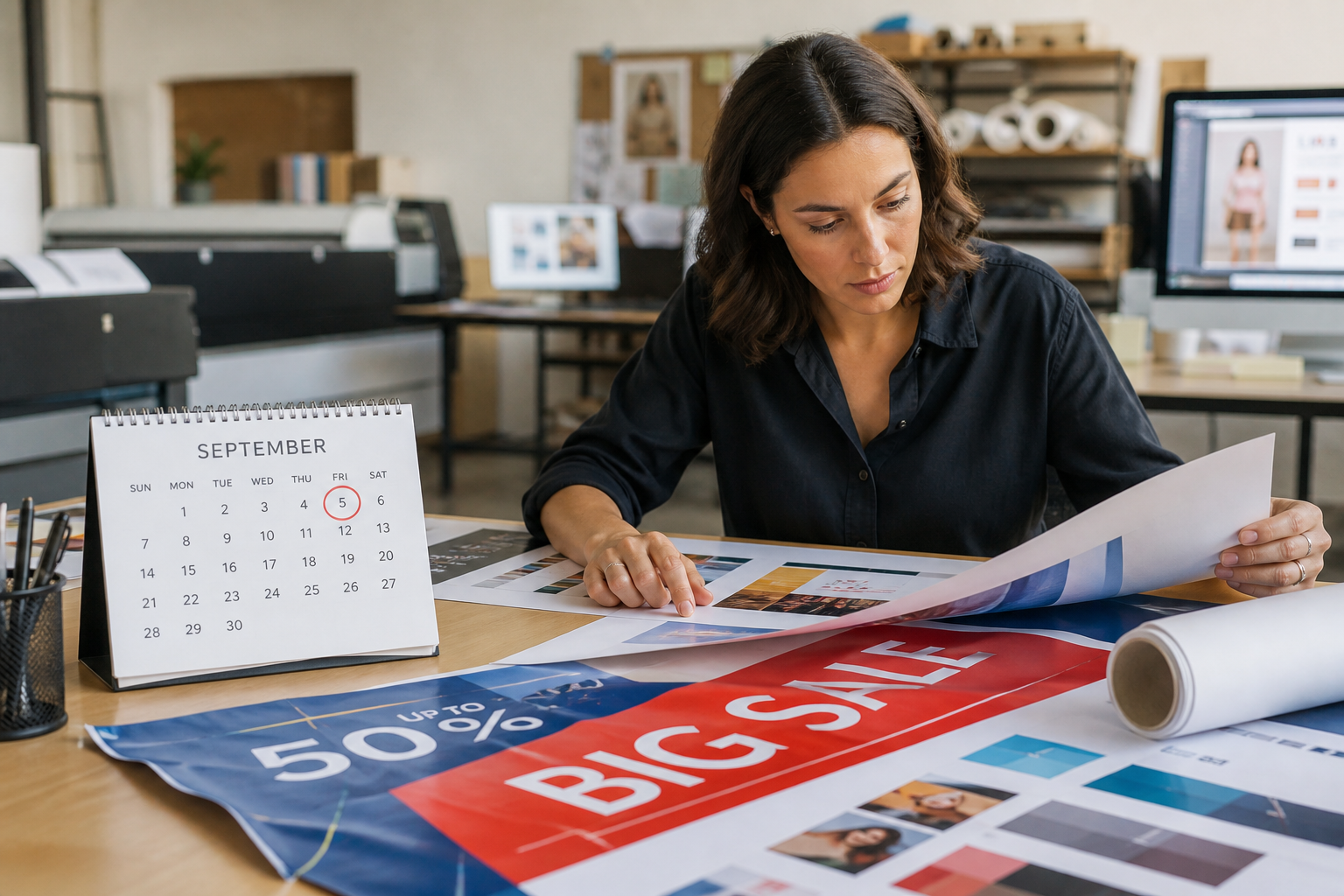 Calendario de producción para septiembre